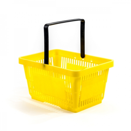 Nákupní košík plastový 22 litrů žlutý