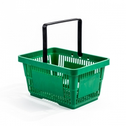 Nákupní košík plastový 22 litrů zelený